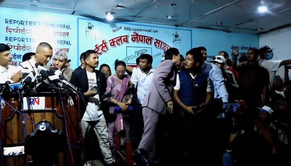 जेनजीको पत्रकार सम्मेलनमा सुदन गुरुङमाथि हातपात