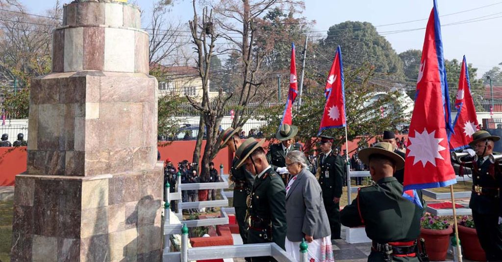 शहीद दिवसमा प्रधानमन्त्रीद्वारा शहीदप्रति श्रद्धाञ्जली अर्पण