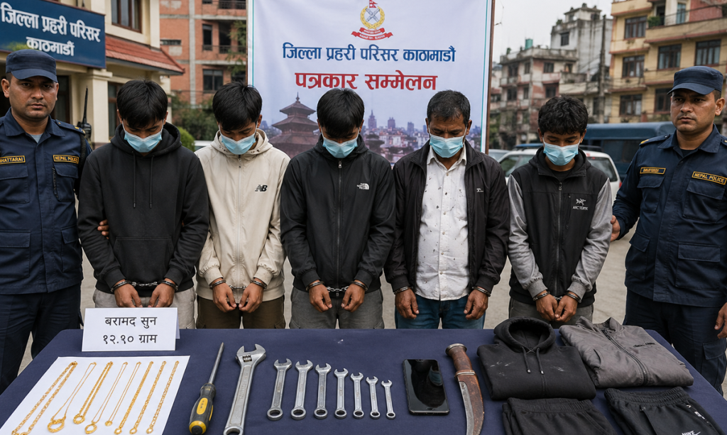 काठमाडौँमा सिक्री लुटपाट गर्ने गिरोह पक्राउ